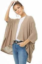 Forever21 Ribbed Handkerchief-hem Cardigan