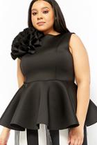 Forever21 Plus Size Ruffle Floral Peplum Top
