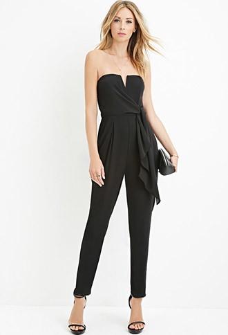 Love21 Strapless V-cut Jumpsuit