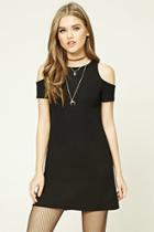 Forever21 Ribbed Open-shoulder Dress