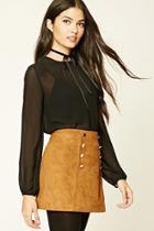 Forever21 Women's  Semi-sheer Crepe Blouse