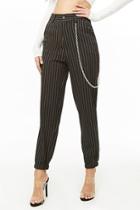 Forever21 Pinstriped Chain Accent Pants