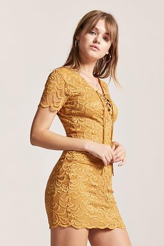 Forever21 Lace-up Lace Dress