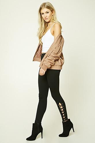 Forever21 Lace-up Leggings