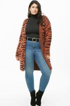 Forever21 Plus Size Loop-knit Tiger Print Cardigan