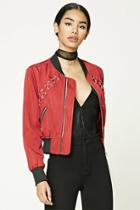 Forever21 Crisscross-front Bomber Jacket