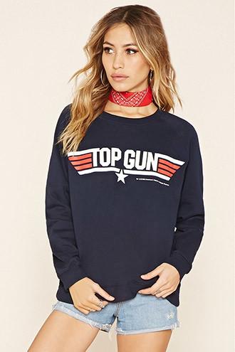 Forever21 Women's  Top Gun Sweatshirt
