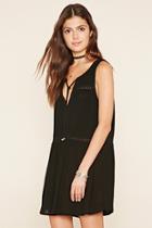 Forever21 Women's  Embroidered Mesh Peasant Dress