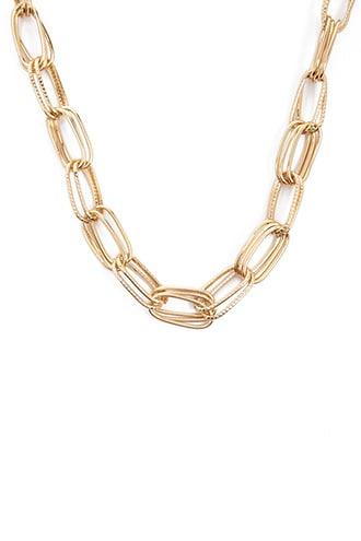 Forever21 Smooth & Textured Chain-link Necklace
