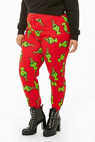 Forever21 Plus Size The Grinch Print Joggers