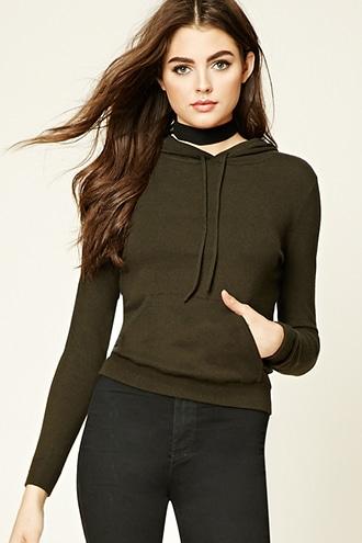 Love21 Women's  Hooded Sweater