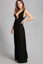 Forever21 Plunging Tie-back Maxi Dress