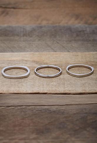 21 Men Vitaly Shapes Ring Set (silver)
