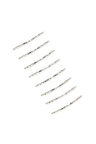 Forever21 Silver Etched Midi Ring Set