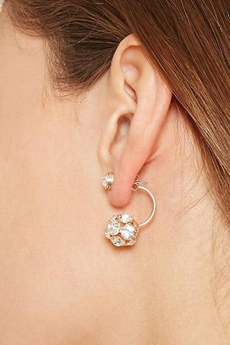 Forever21 Rhinestone Studded Ear Jackets