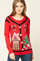 Forever21 Gingerbread House Tree Sweater