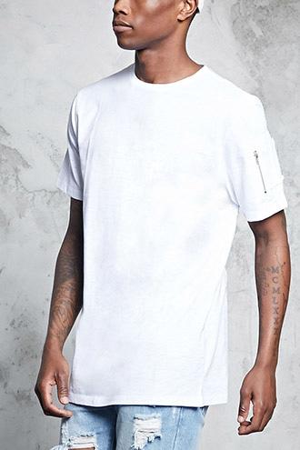 Forever21 Slub Knit Utility Pocket Tee