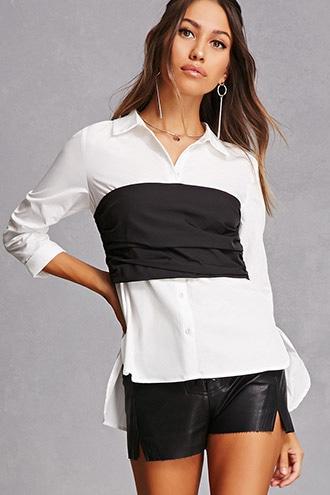 Forever21 Layered Corset Shirt
