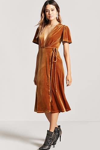 Forever21 Velvet Maxi Wrap Dress