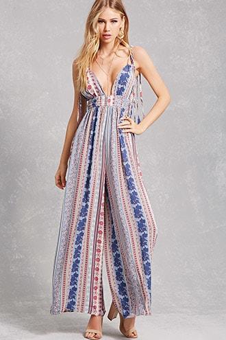 Forever21 Dark Pink Halter Jumpsuit