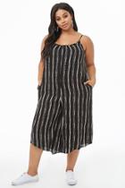 Forever21 Plus Size Striped Cami Culotte Jumpsuit