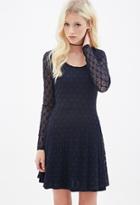 Forever21 Geo Lace Fit & Flare Dress