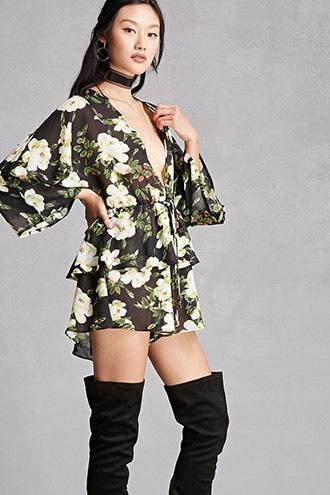 Forever21 Selfie Leslie Floral Romper