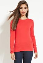 Forever21 Women's  Red Classic Cotton Tee
