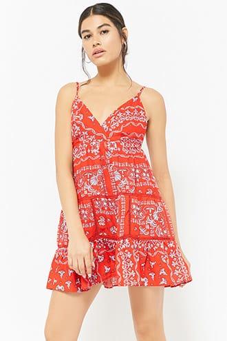 Forever21 Selfie Leslie Floral Surplice Cami Dress