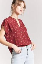 Forever21 Floral Woven Top