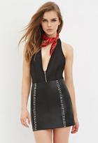Forever21 Women's  Studded Faux Leather Skirt