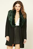 Forever21 Women's  Faux Fur-lined Coat