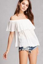 Forever21 Gauze Off-the-shoulder Top