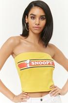 Forever21 Snoopy Graphic Tube Top