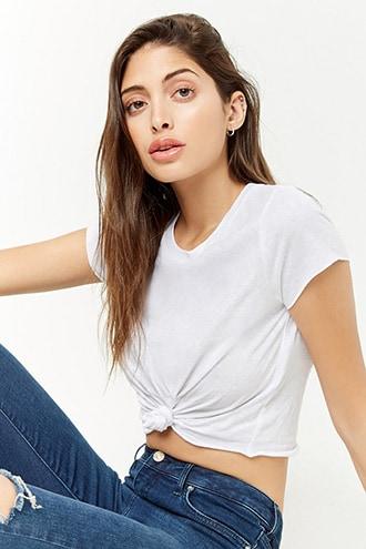 Forever21 Tie-hem Tee