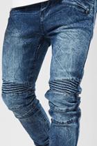 Forever21 Waimea Crease-wash Moto Jeans