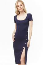 Forever21 Button-accent Slit Dress