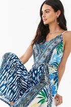 Forever21 Abstract Print Wide-leg Jumpsuit