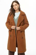 Forever21 Faux Shearling Double-breasted Coat