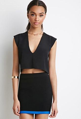 Forever21 Colorblocked-hem Mini Skirt