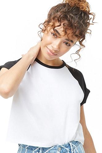 Forever21 Raglan Cropped Tee