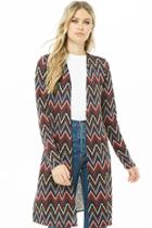 Forever21 Zigzag Tribal-inspired Longline Cardigan
