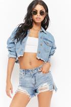 Forever21 Distressed High-waisted Denim Shorts