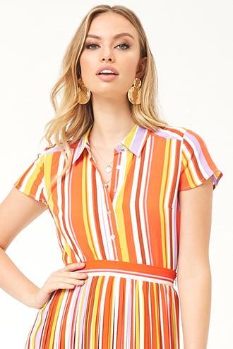 Forever21 Cropped Striped Shirt