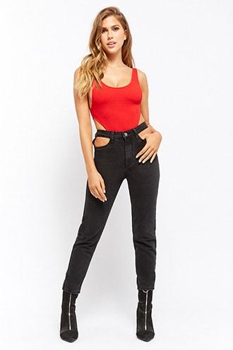 Forever21 Momokrom Pocket Cutout Jeans