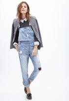 Forever21 Distressed & Patched Overalls