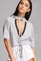 Forever21 Hooded Plunging Cutout Top