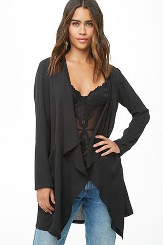 Forever21 Crinkled Drape-front Jacket