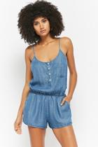 Forever21 Chambray Button-front Romper