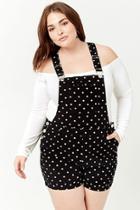 Forever21 Plus Size Polka-dotted Overalls